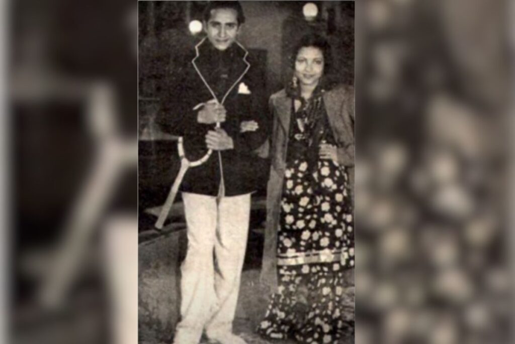 पति गणपत और शमशाद बेगम 