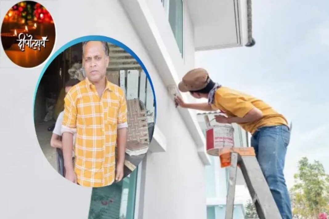 दीपावली पर अफ्फाक हुसैन अपने रंगों से करते है लोगों के घरों को रौशन