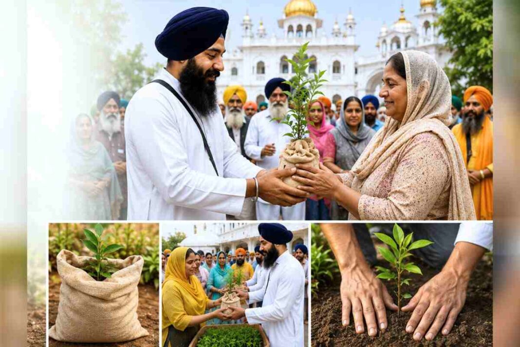 गुरु घरों में प्रसाद के तौर पर पौधे बांटकर पर्यावरण बचाने की अनोखी पहल