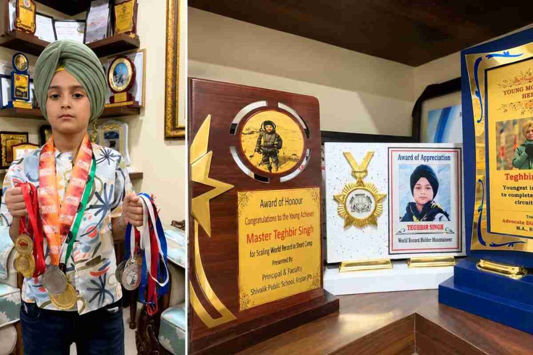 एवरेस्ट बेस कैंप से थोरोंग ला पास तक: 7 साल के माउंटेनियर तेगबीर ने बनाए विश्व रिकॉर्ड